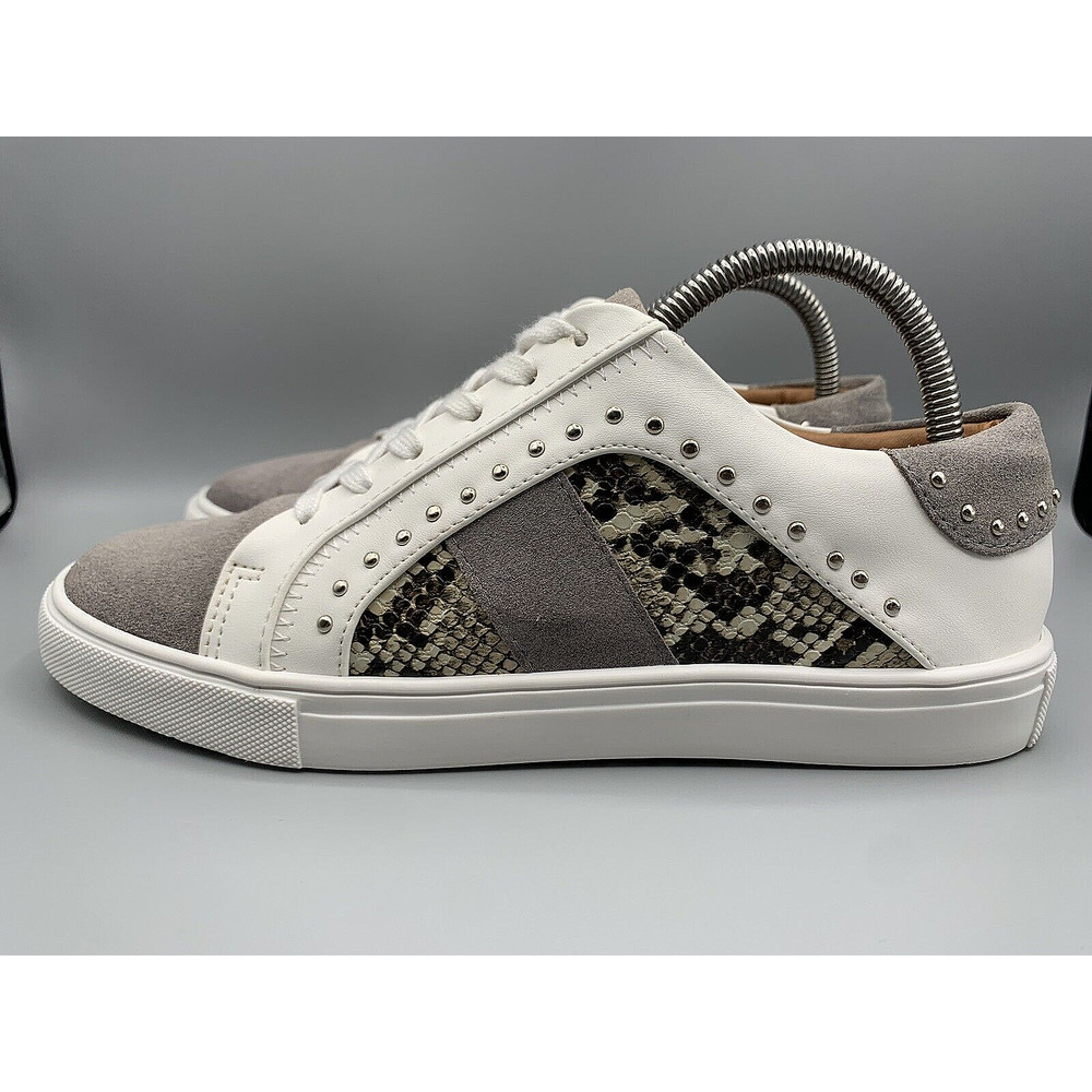 STEVE MADDEN ANNITA Leather Animal Print Fashion Sneakers Shoes Women's Size 7